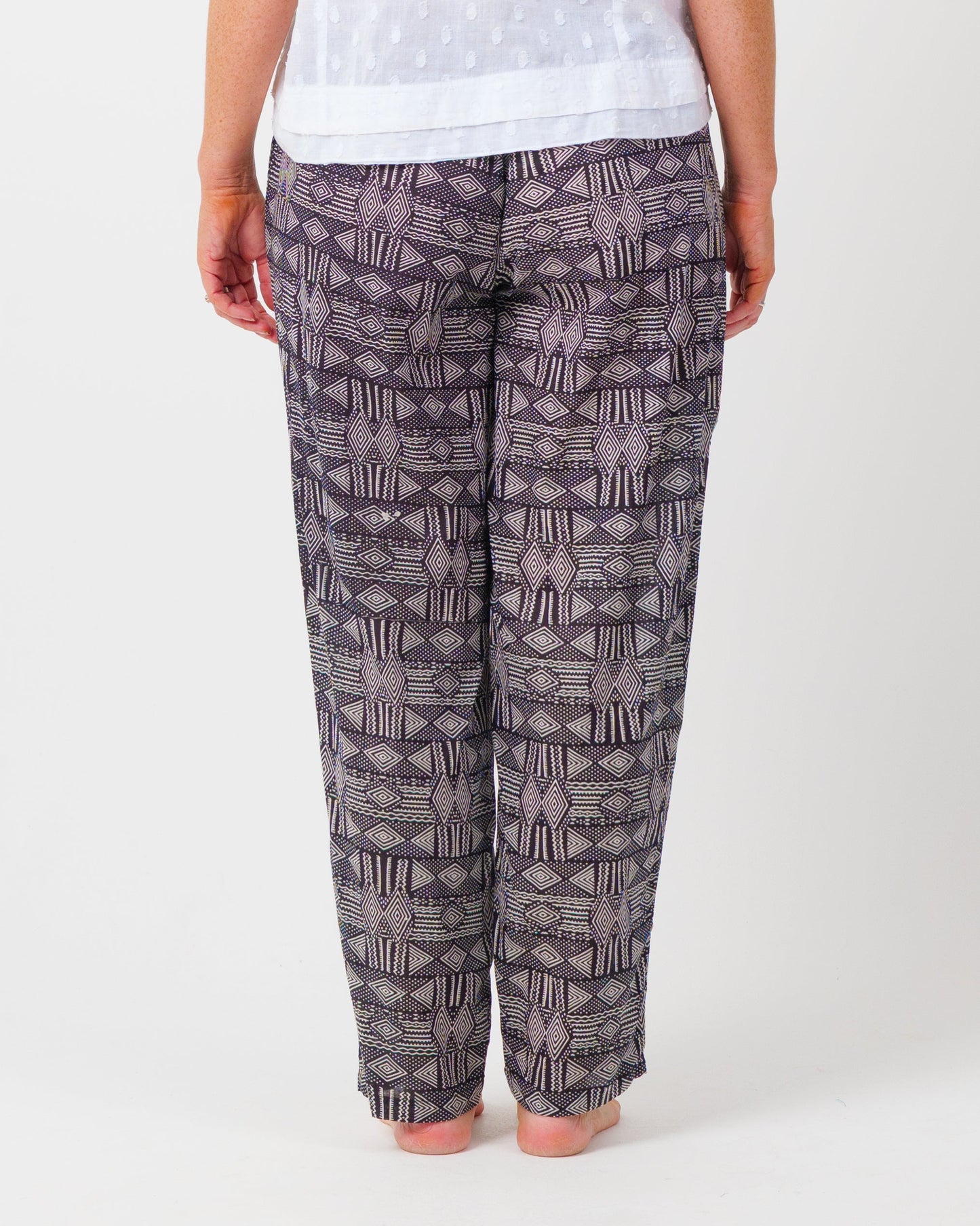 Chilli Pants in Black and White Diamonds