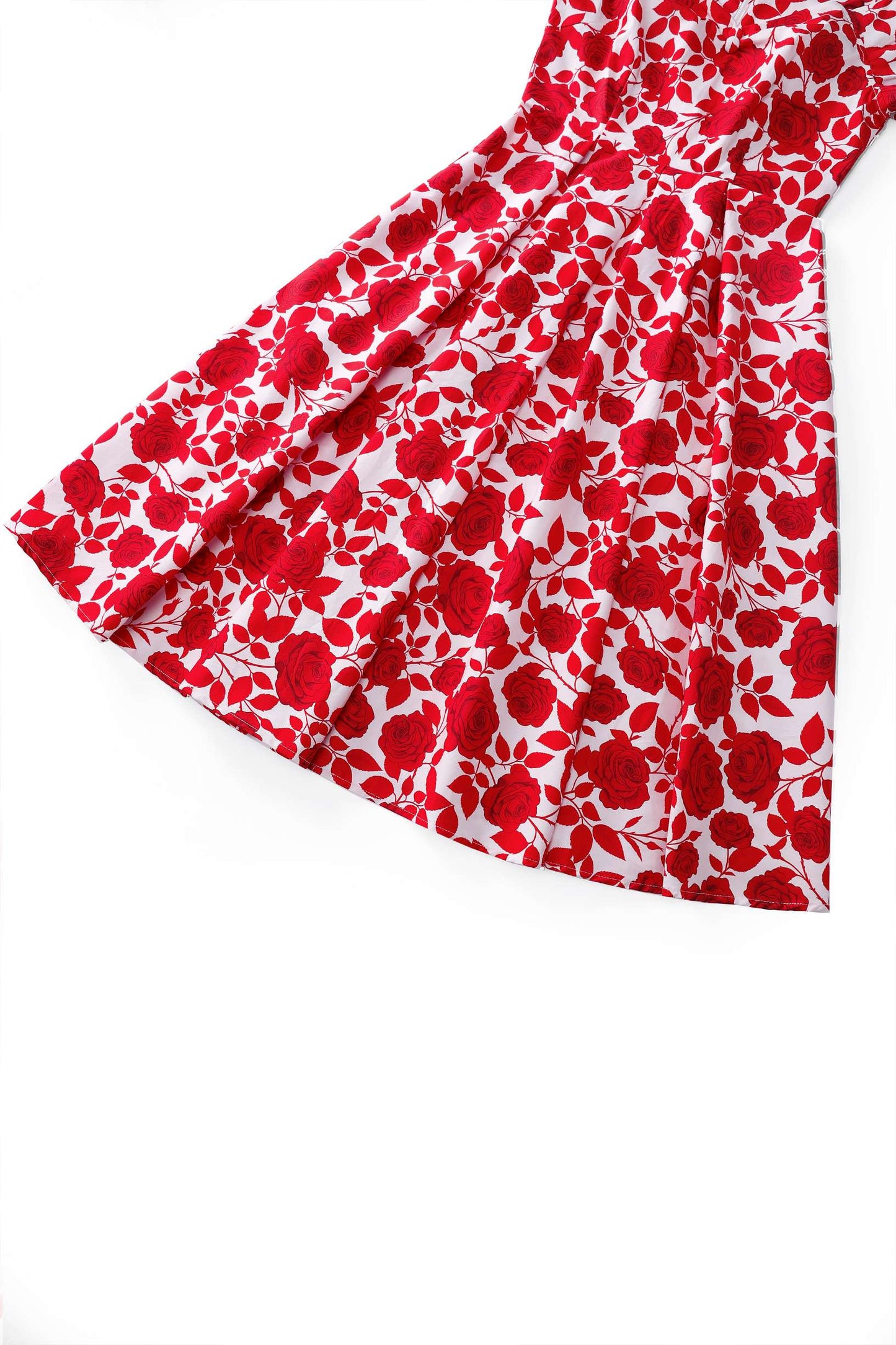 Lily Red Shadow Rose Off Shoulder Dress