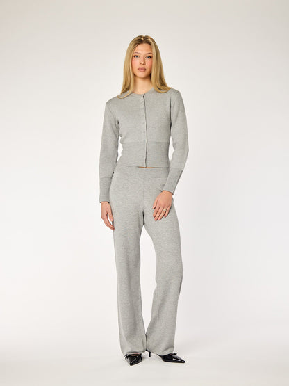 FAYE - Fitted Cardigan • Grey