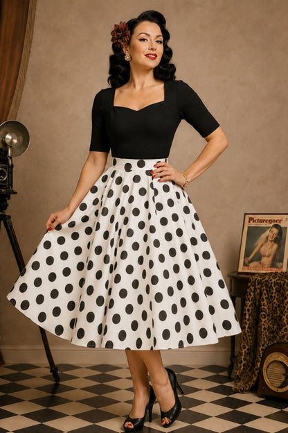 Anne Black Elbow-Sleeve Top