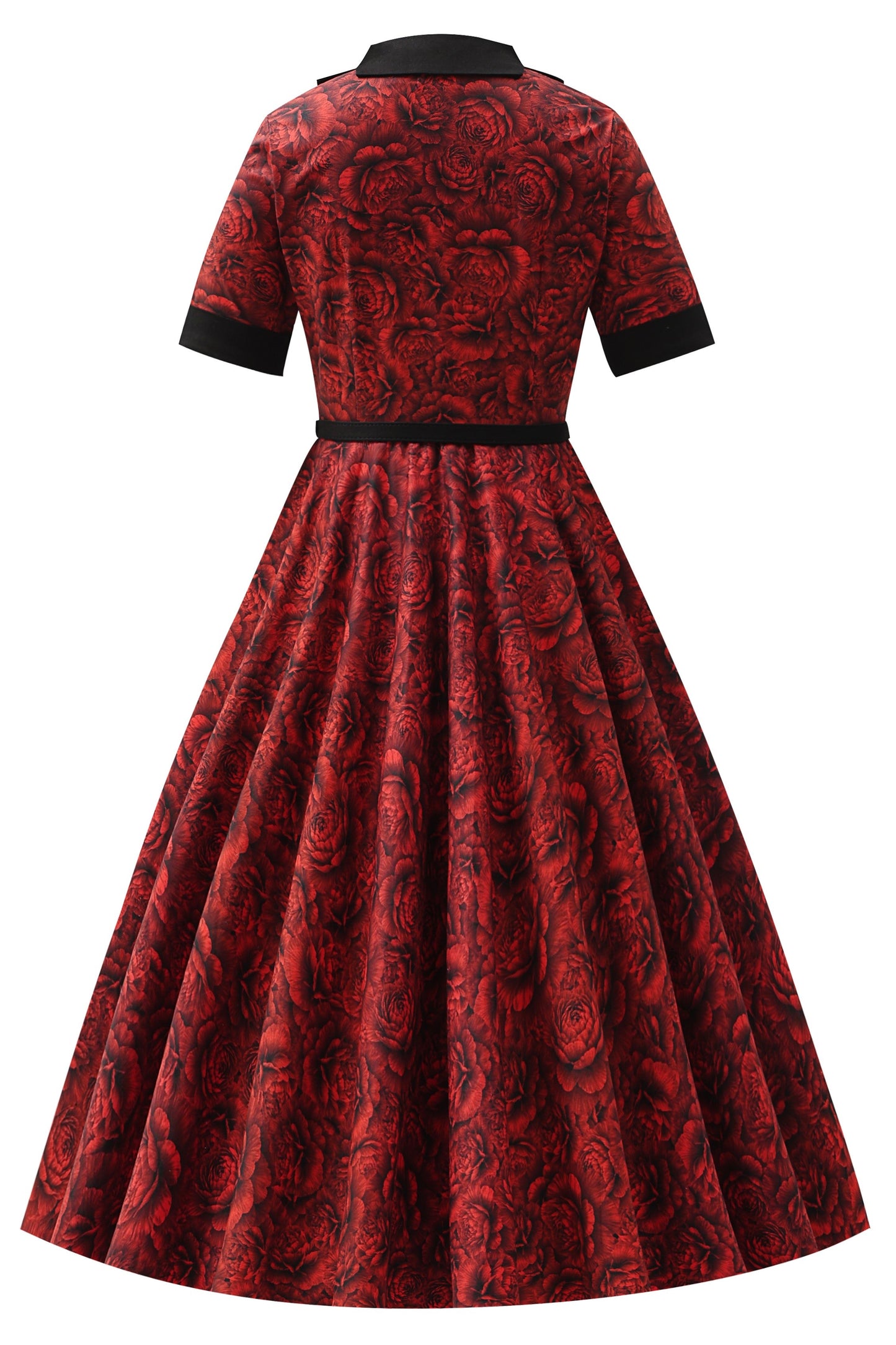 Mollie Gothic Peony Full Circle Shirt Dress