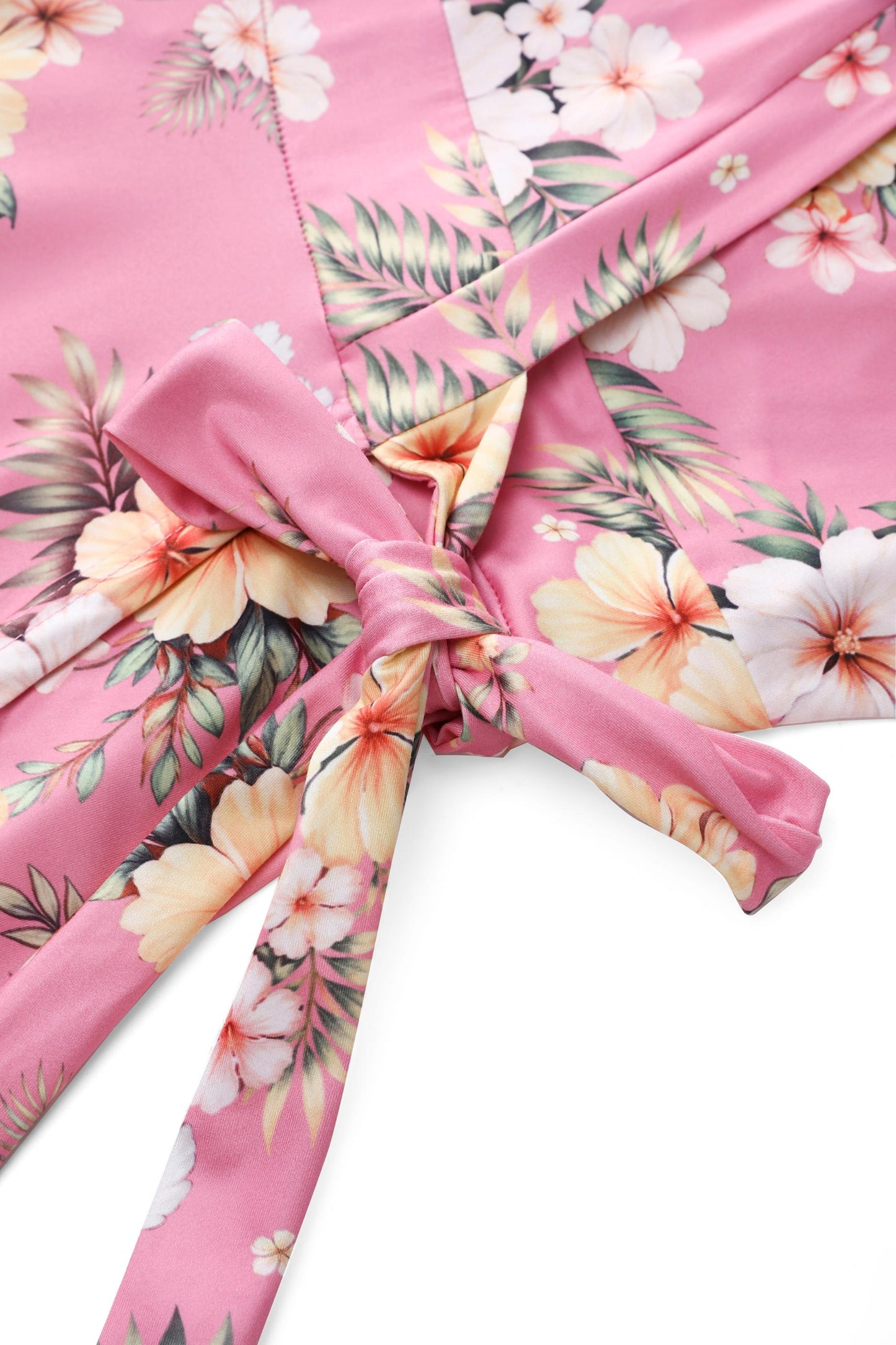 Matilda Pink Vintage Hibiscus Wrap Dress
