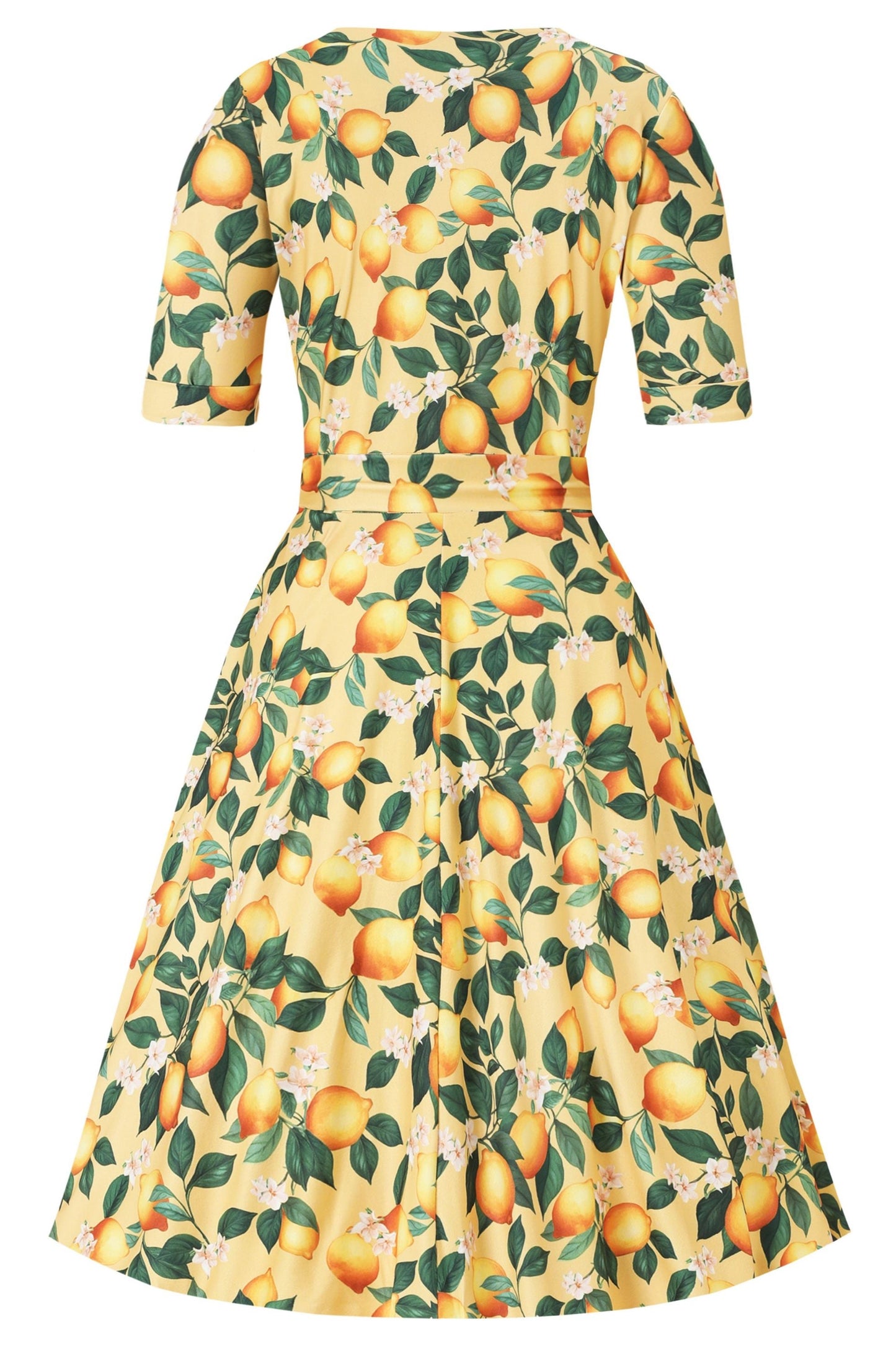 Matilda Lemon Wrap Dress in Yellow