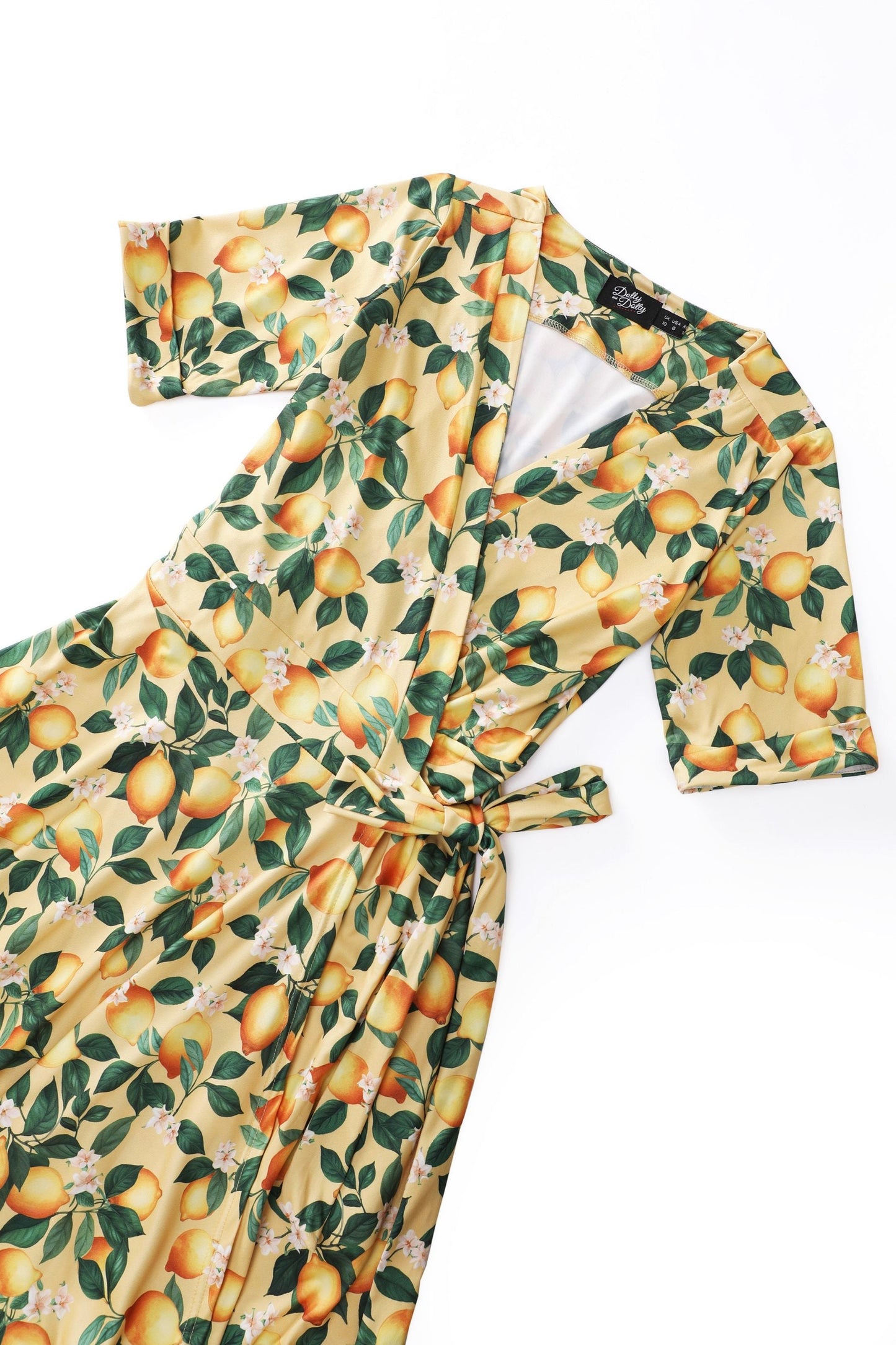 Matilda Lemon Wrap Dress in Yellow