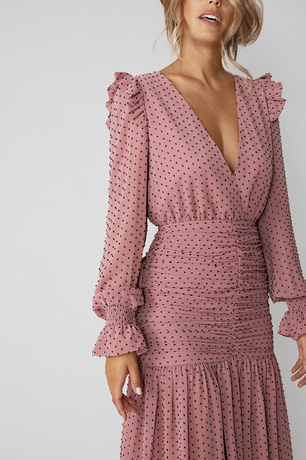 Vestido Casilda Plumeti Rosa · LAST CHANCE ·