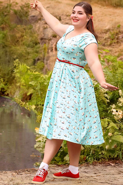Lily Message In A Bottle Off Shoulder Dress